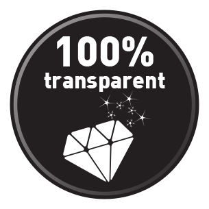 100% transparente